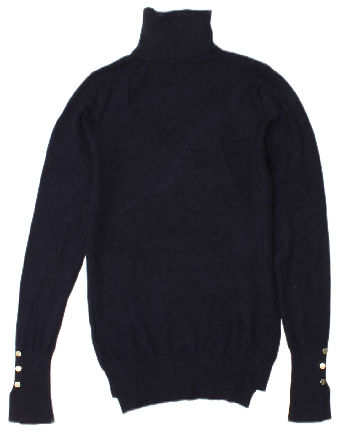 Maglione maglione collo alto da donna Zara UK 10 piccolo blu navy