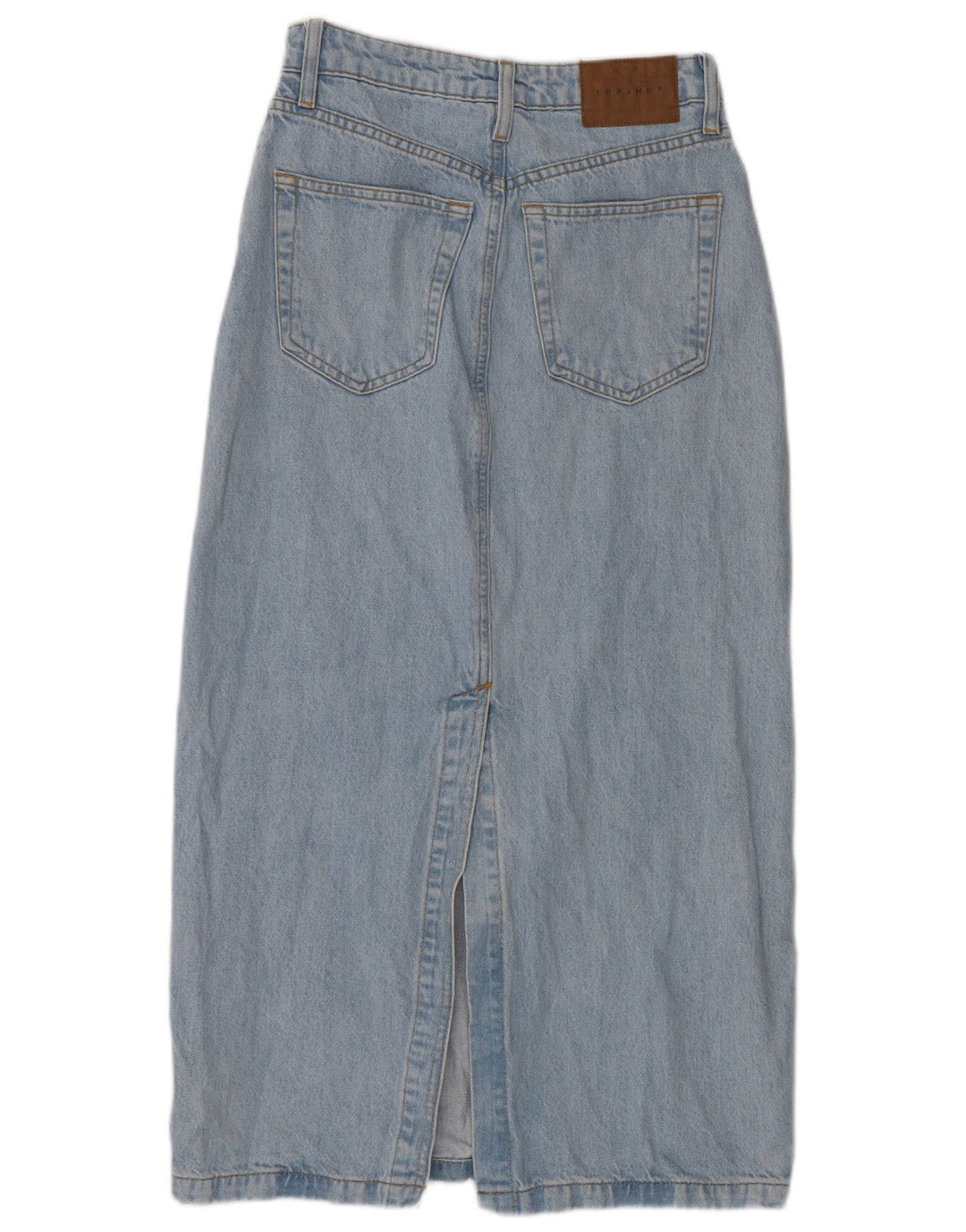 Gonna in denim da donna Topshop UK 8 piccola W26 blu