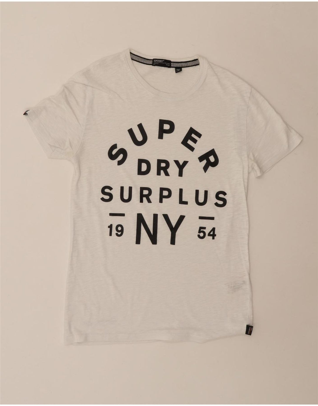 T-shirt grafica da uomo SUPERDRY Top in cotone bianco medio