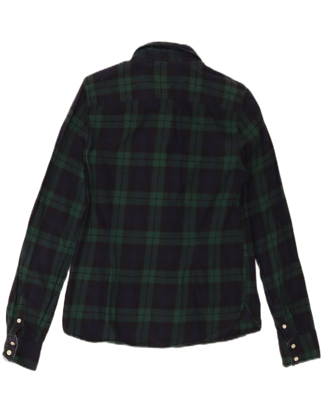 Camicia da donna Tommy Hilfiger UK 12 cotone a quadri blu navy medio