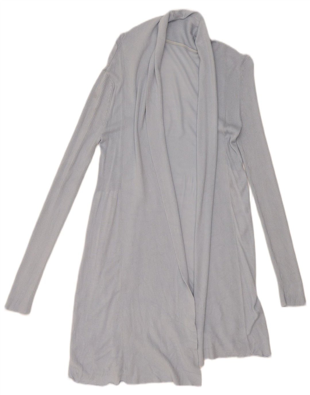 Maglione cardigan aperto lungo da donna Phase Eight UK 8 piccolo viscosa blu
