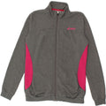 ASICS Womens Tracksuit Top Jacket UK 16 Large Grey Colourblock Cotton Vintage Asics and Second-Hand Asics from Messina Hembry 