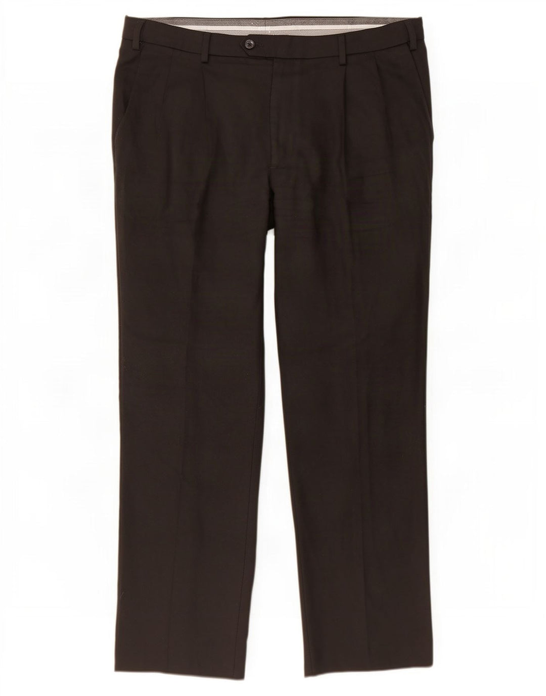 Pantaloni da abito con pegging da uomo Marks & Spencer su misura W38 L31 in lana nera
