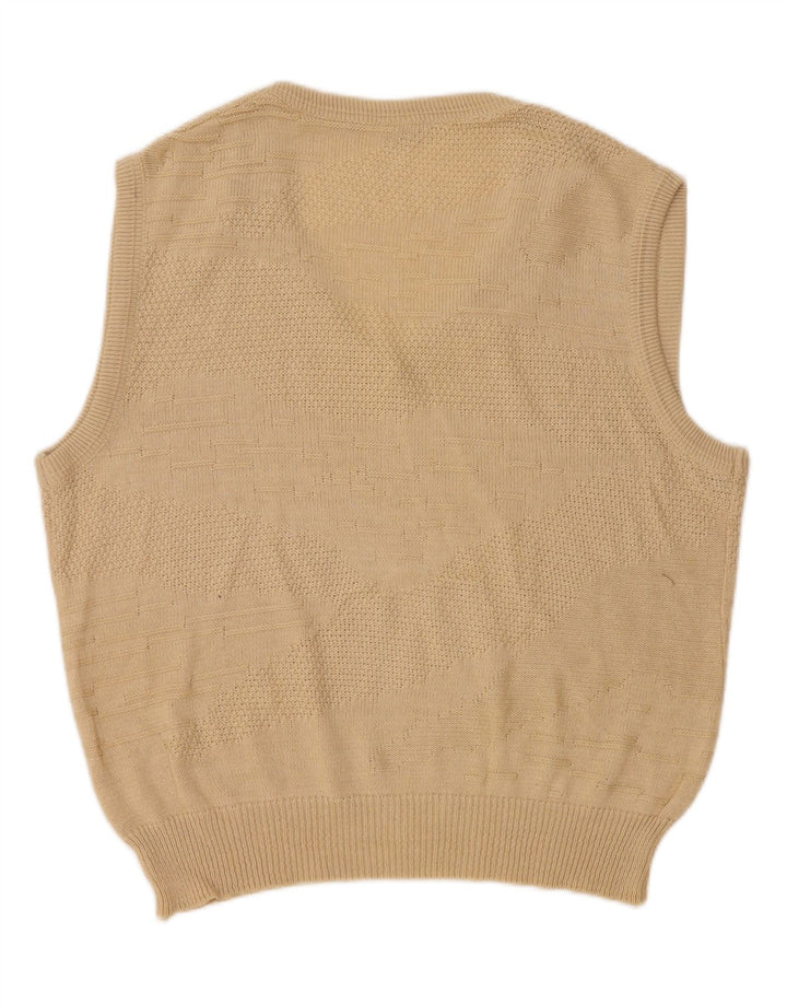Canotta vintage da uomo IT 50 in cotone beige medio