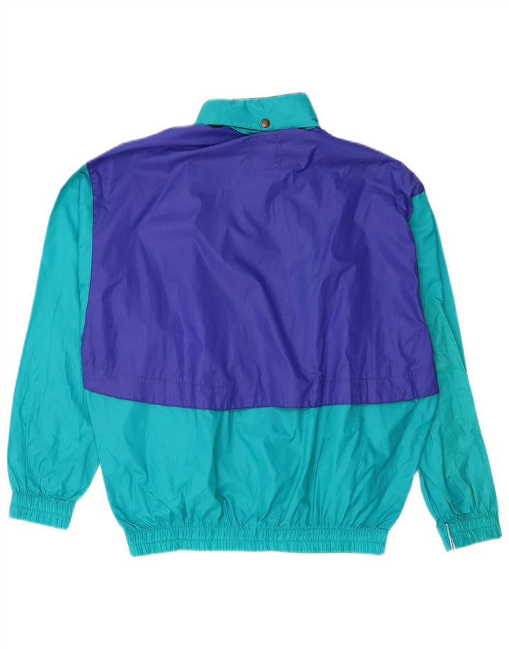 Giacca sportiva da uomo con cappuccio Asics, giacca in poliammide color block blu medio