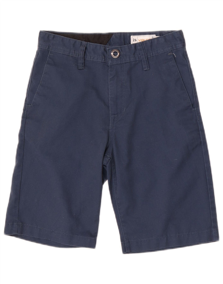Pantaloncini chino da ragazzo Volcom 11-12 anni W26 poliestere blu navy