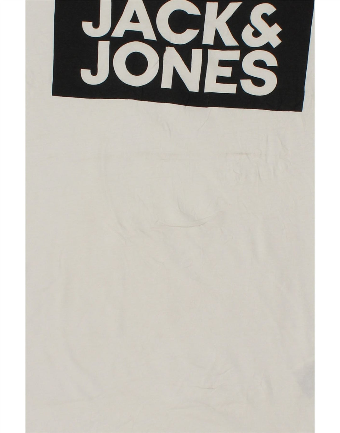 JACK & JONES Mens Regular Fit Graphic T-Shirt Top Small White Cotton Vintage Jack & Jones and Second-Hand Jack & Jones from Messina Hembry 