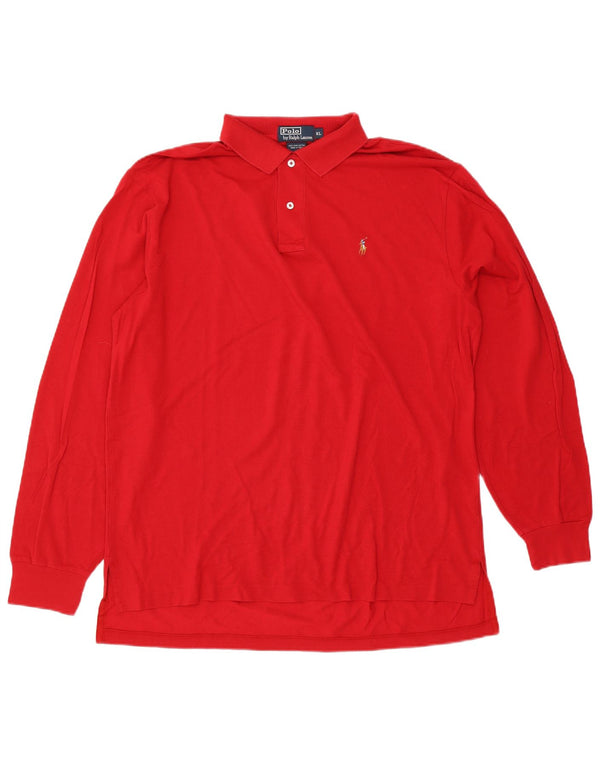 Polo Ralph Lauren da uomo a maniche lunghe XL in cotone rosso
