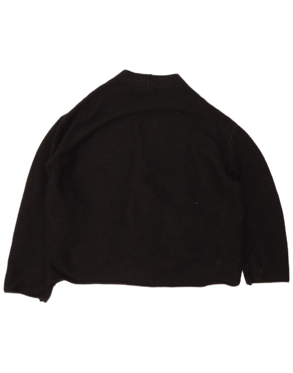 Maglione cardigan oversize corto da donna Zara UK 10 piccolo nero classico