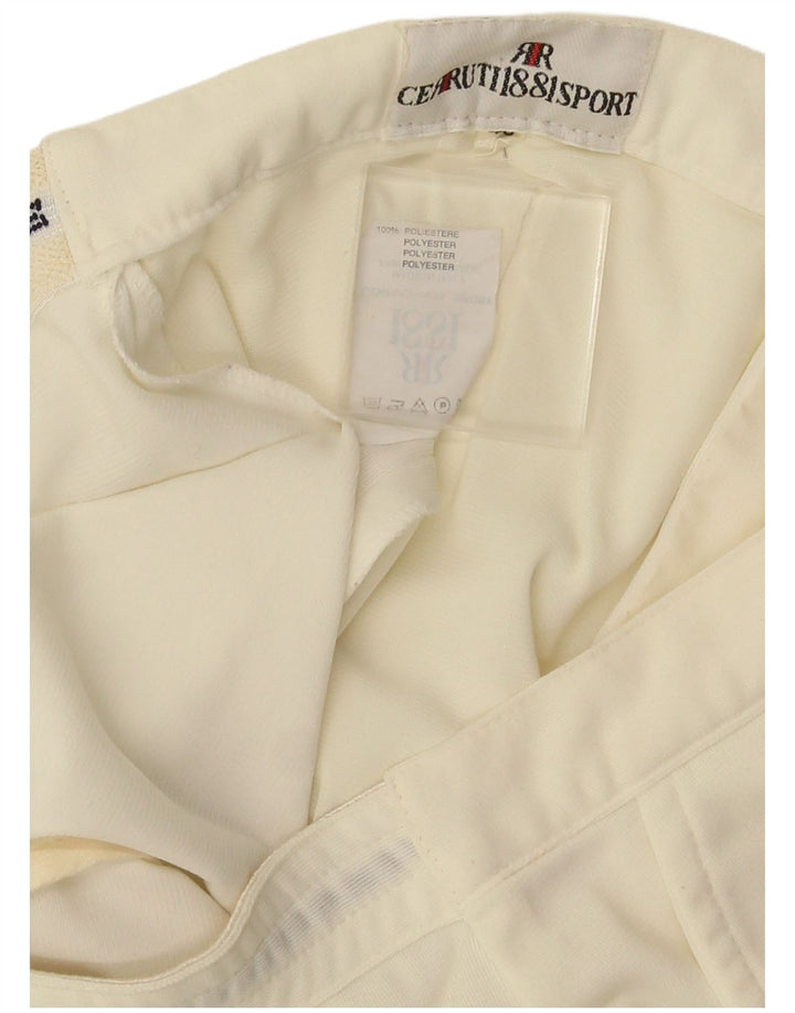 Pantaloncini chino da uomo Cerruti 1881 IT 46 piccoli W28 poliestere bianco sporco