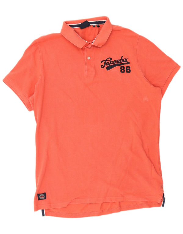 Polo da uomo Superdry XL in cotone arancione