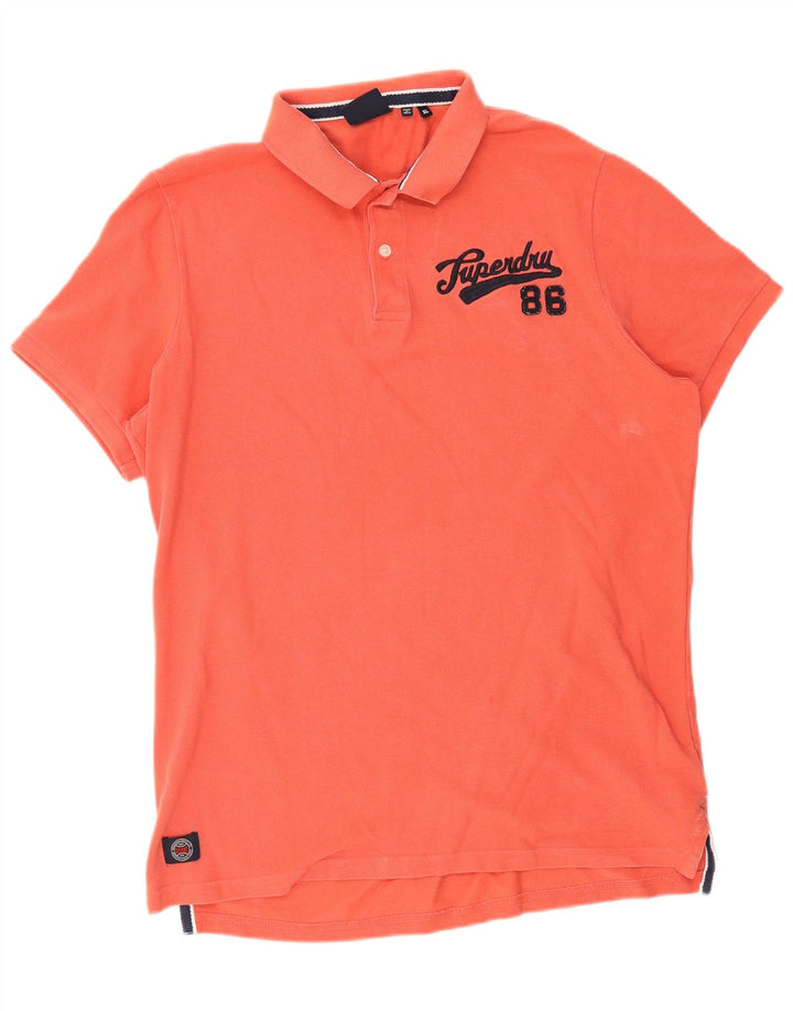 Polo da uomo Superdry XL in cotone arancione