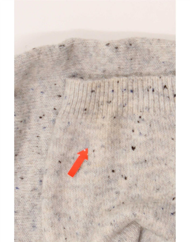 Marks & Spencer Maglione da donna con scollo a V UK 14 Grigio medio chiazzato