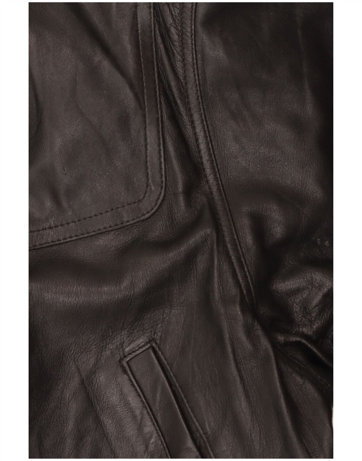 Cappotto In Pelle Uomo Conbipel IT 52 Large Pelle Nera