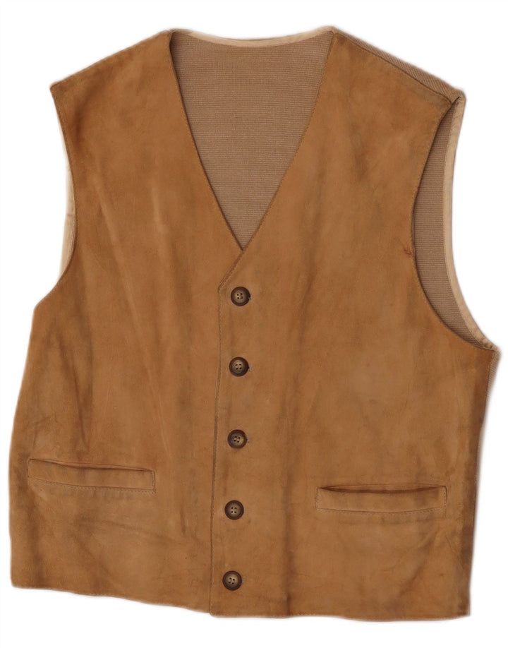 Gilet Uomo Scamosciato Harry&Moore IT 52 Large Pelle Beige