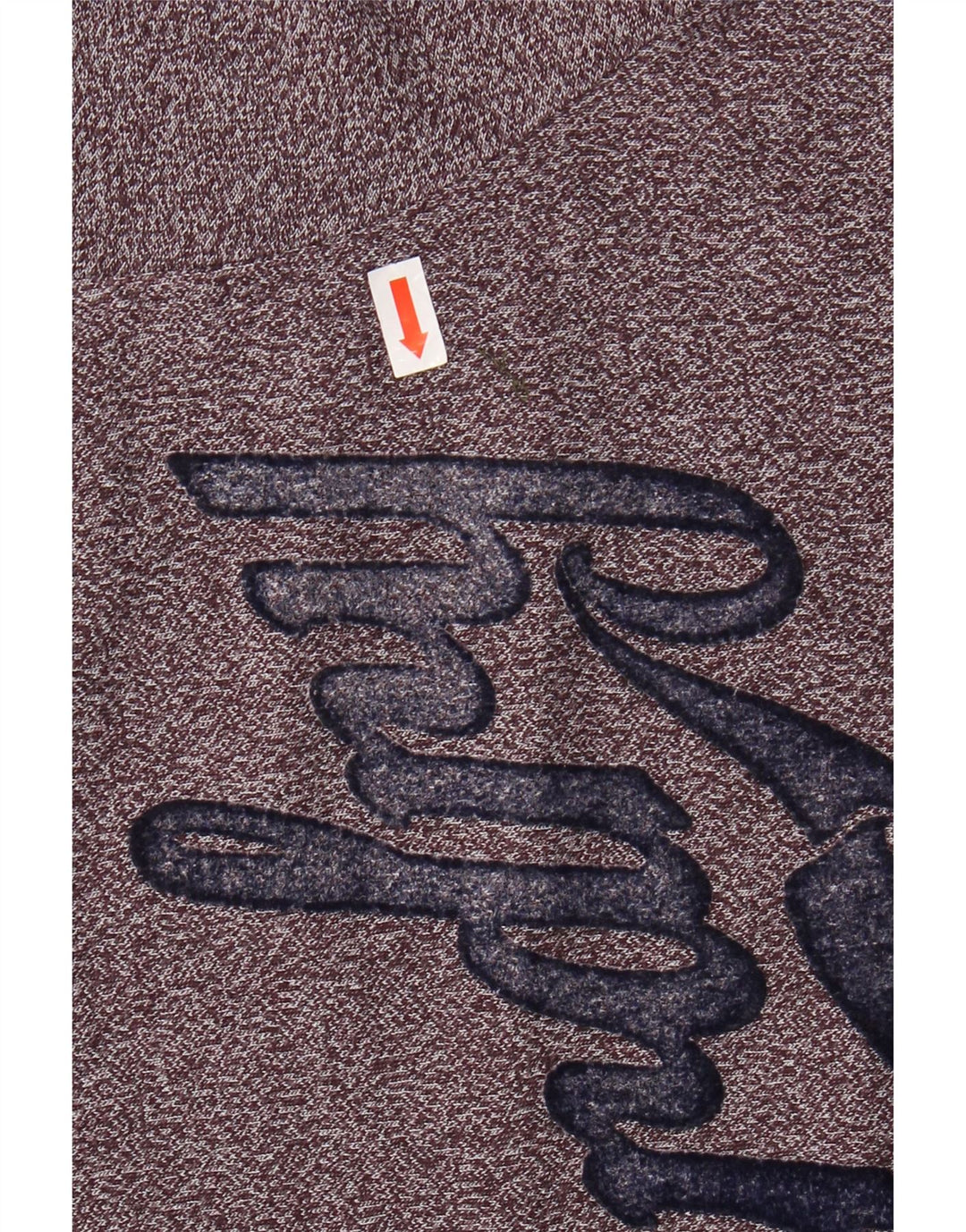 T-shirt grafica da uomo SUPERDRY Top grande in cotone screziato bordeaux