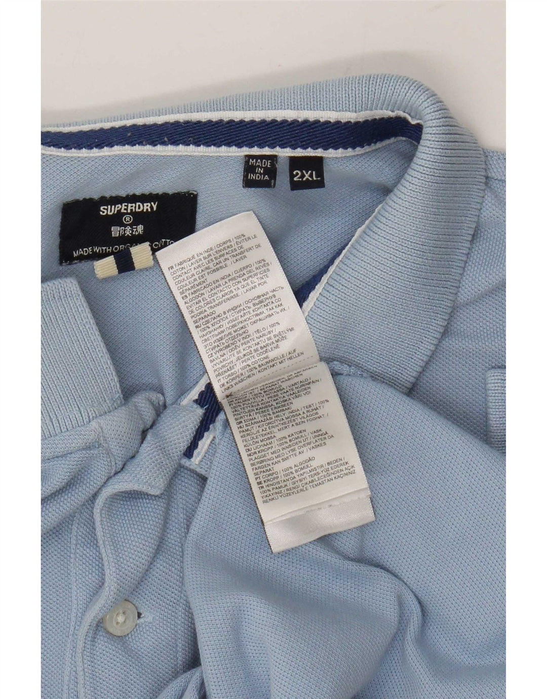 Polo da uomo Superdry 2XL in cotone blu