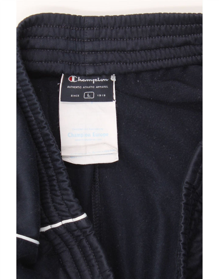 CHAMPION Mens Tracksuit Trousers Large  Navy Blue Polyester Vintage Champion and Second-Hand Champion from Messina Hembry 