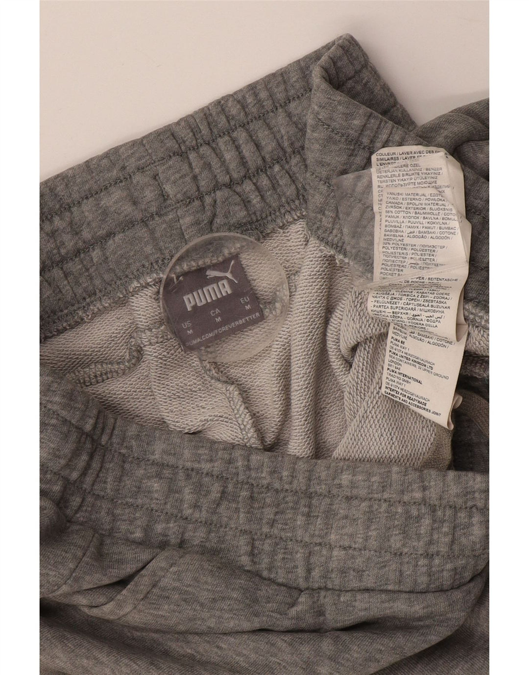 Pantaloncini sportivi da uomo Puma in cotone grigio medio