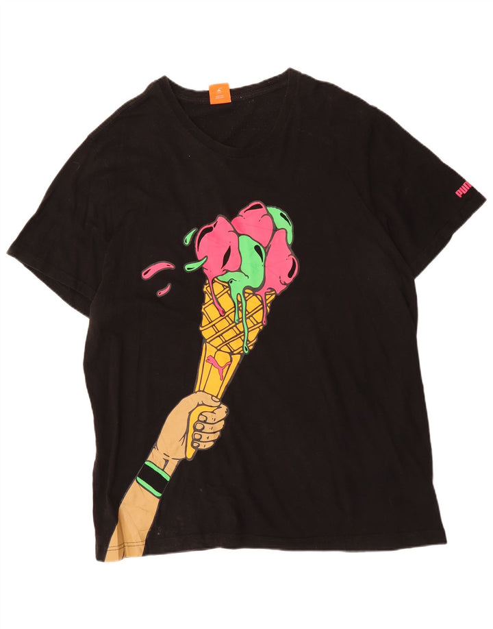 T-shirt grafica da uomo PUMA Top 2XL cotone nero