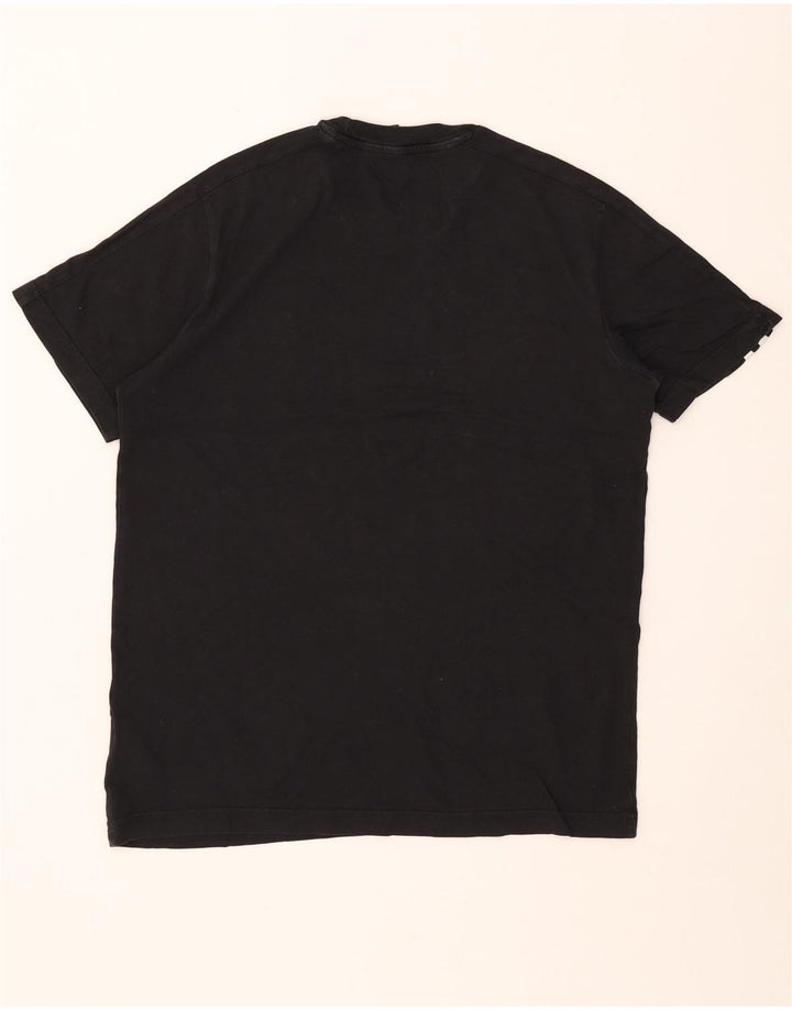 T-shirt Adidas da uomo Top media in cotone nero