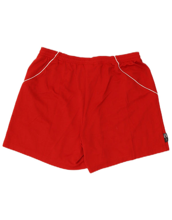 Pantaloncini sportivi ADIDAS Climalite da donna UK 14 poliestere rosso medio