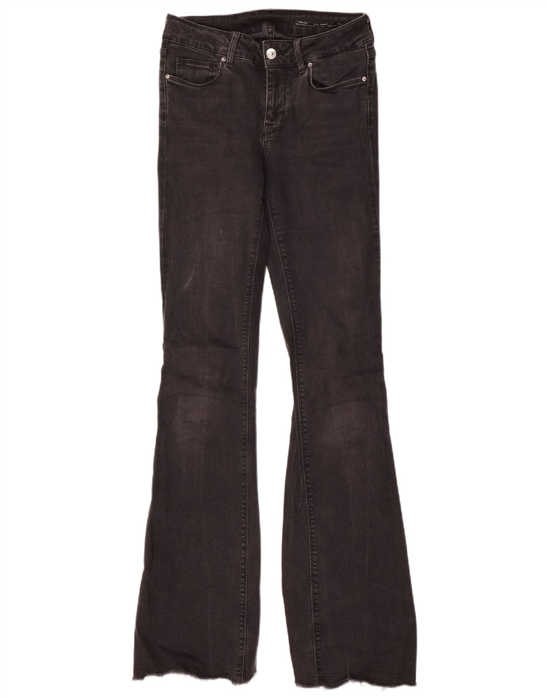 Jeans slim svasati da donna Zara a vita media EU 38 piccoli W28 L34 neri