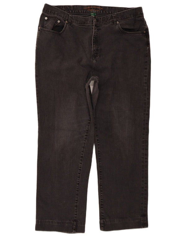RALPH LAUREN Womens High Waist Straight Jeans US 16 2XL W34 L27 Black