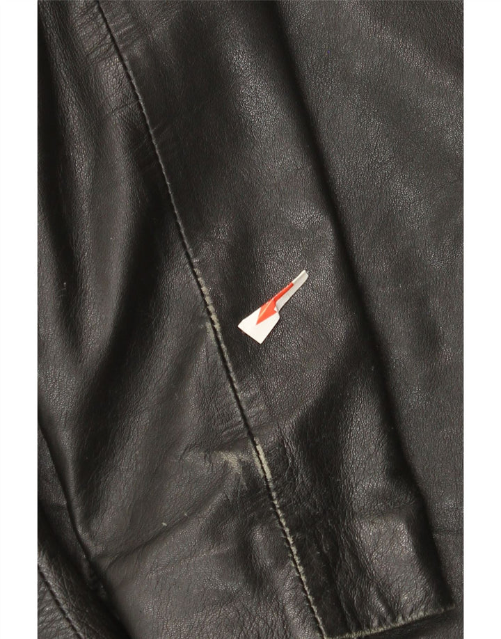 Giacca in pelle da donna St. Bernard UK 10 piccola in pelle nera