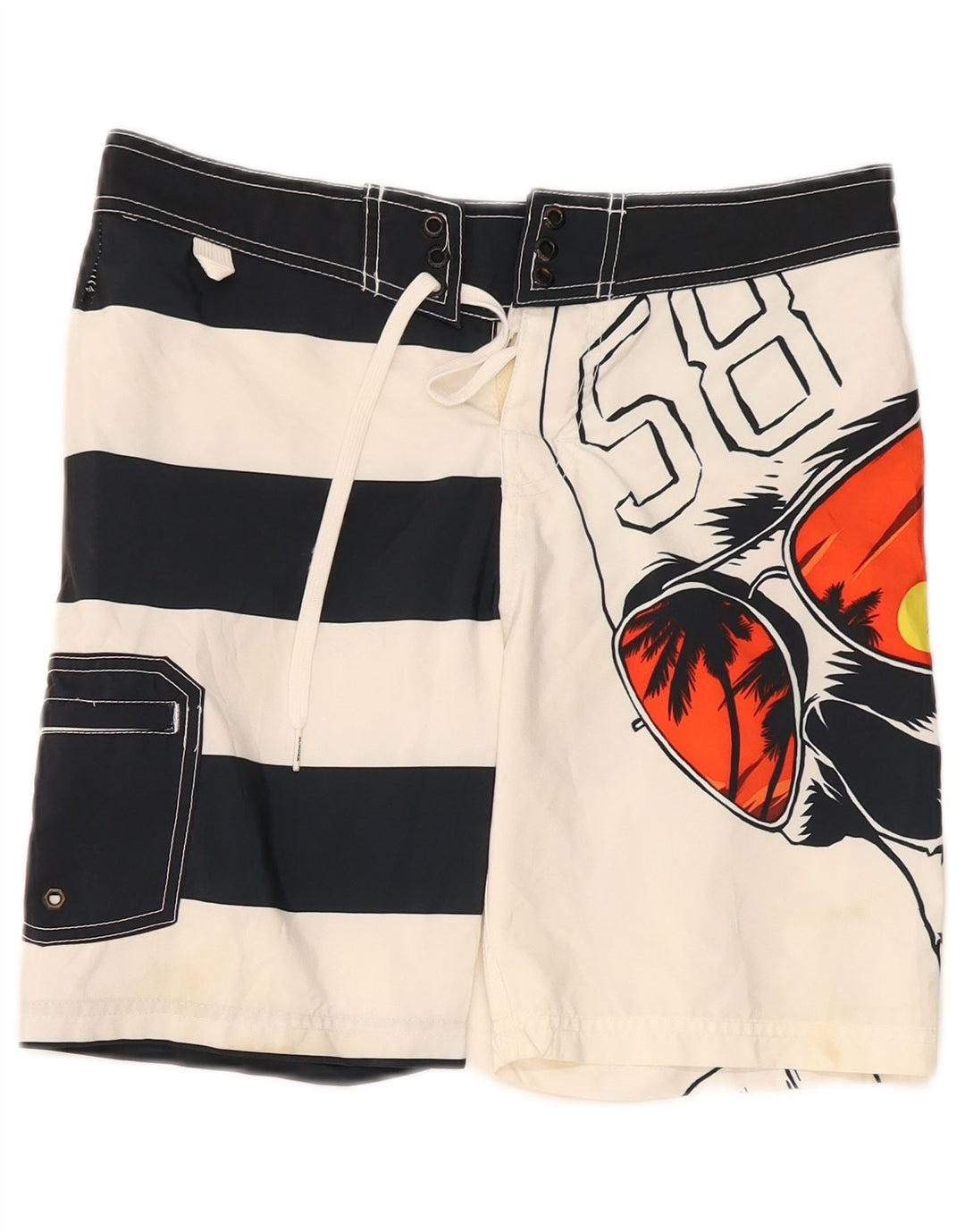 Pantaloncini da bagno con grafica Sundek per ragazzi 13-14 anni Poliestere color block bianco