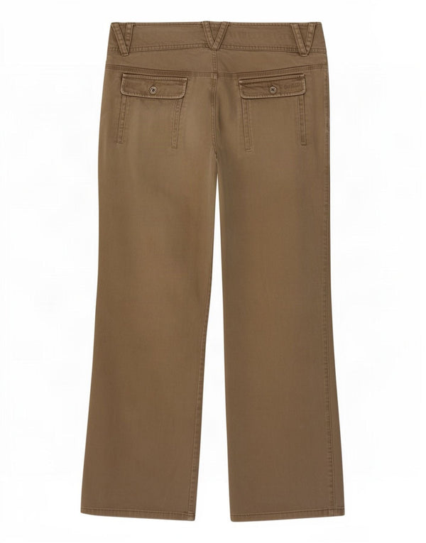 Pantaloni chino bootcut da donna Fat Face UK 14 Large W35 L31 Cotone beige