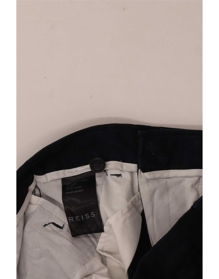 Pantaloncini chino da uomo Reiss W28 piccoli in cotone blu navy