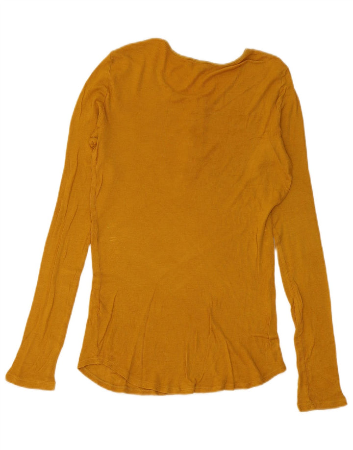 Maglia da donna a maniche lunghe Massimo Dutti UK 12 poliestere giallo medio