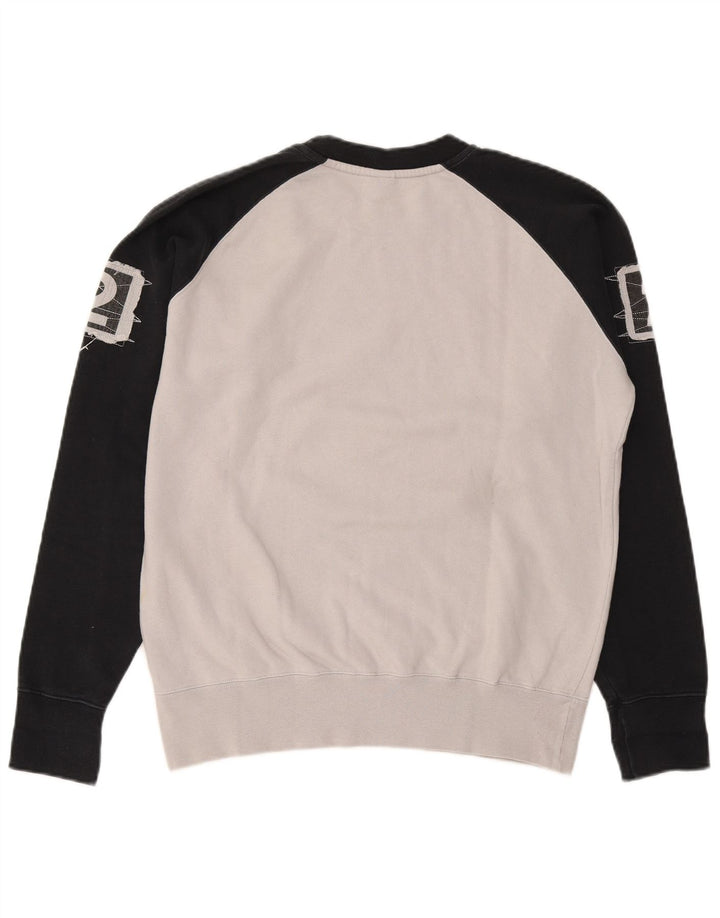 Felpa con grafica da uomo North Sails Maglione in cotone color block grigio medio