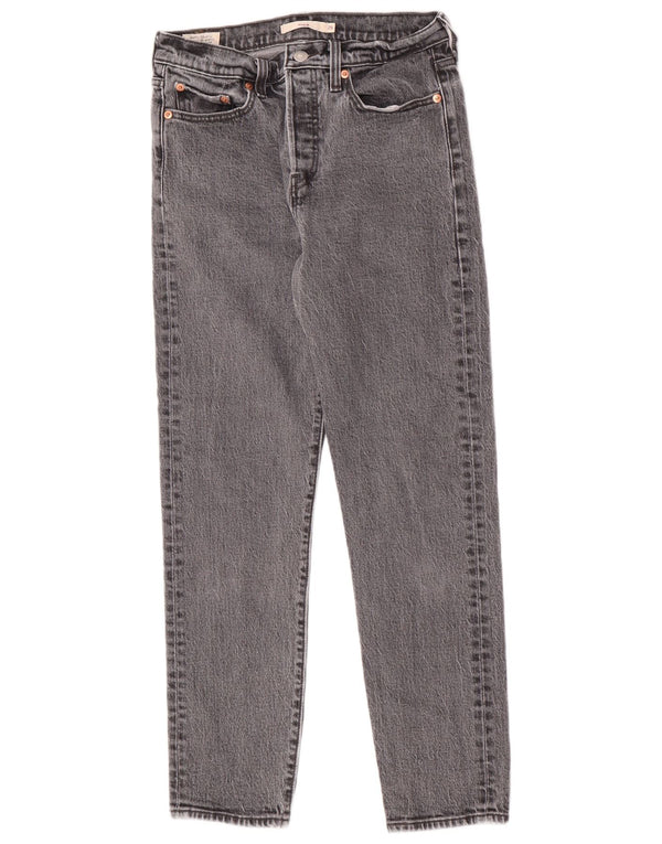 Jeans Levi's da donna affusolati con zeppa W26 L27 classico in cotone grigio