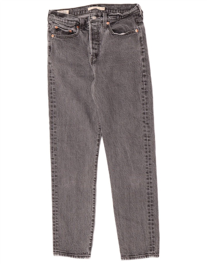 Jeans Levi's da donna affusolati con zeppa W26 L27 classico in cotone grigio