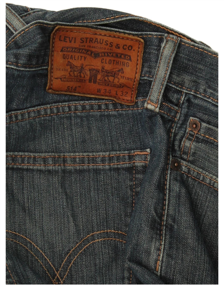 Levi's Uomo 514 Jeans dritti W34 L32 Cotone blu navy