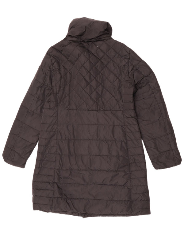 Cappotto imbottito sportivo da donna Marella UK 14 grande nero in poliammide