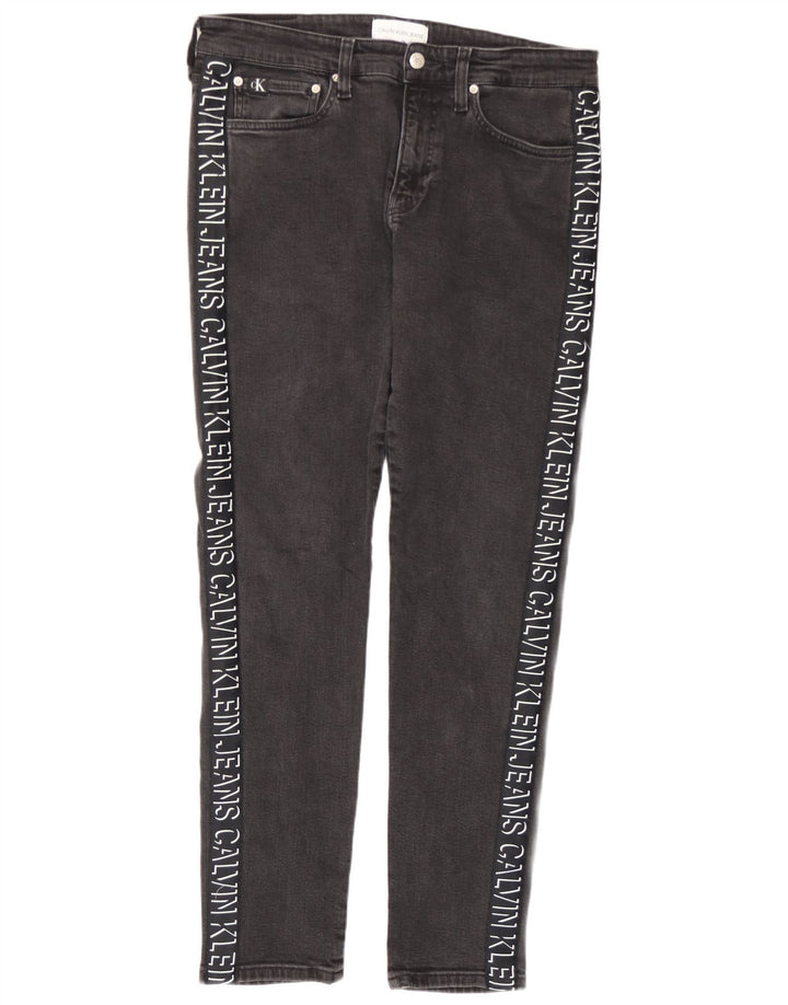 Jeans slim grafici da uomo Calvin Klein W34 L32 cotone grigio
