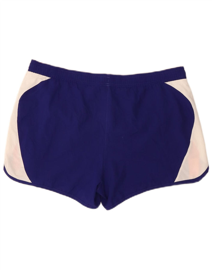 Pantaloncini sportivi Adidas da donna UK 14 Poliestere color block blu medio