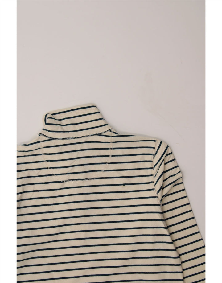 L.L.BEAN Womens Oversized Sweatshirt Jumper UK 6 XS Off White Striped Vintage L.L.Bean and Second-Hand L.L.Bean from Messina Hembry 