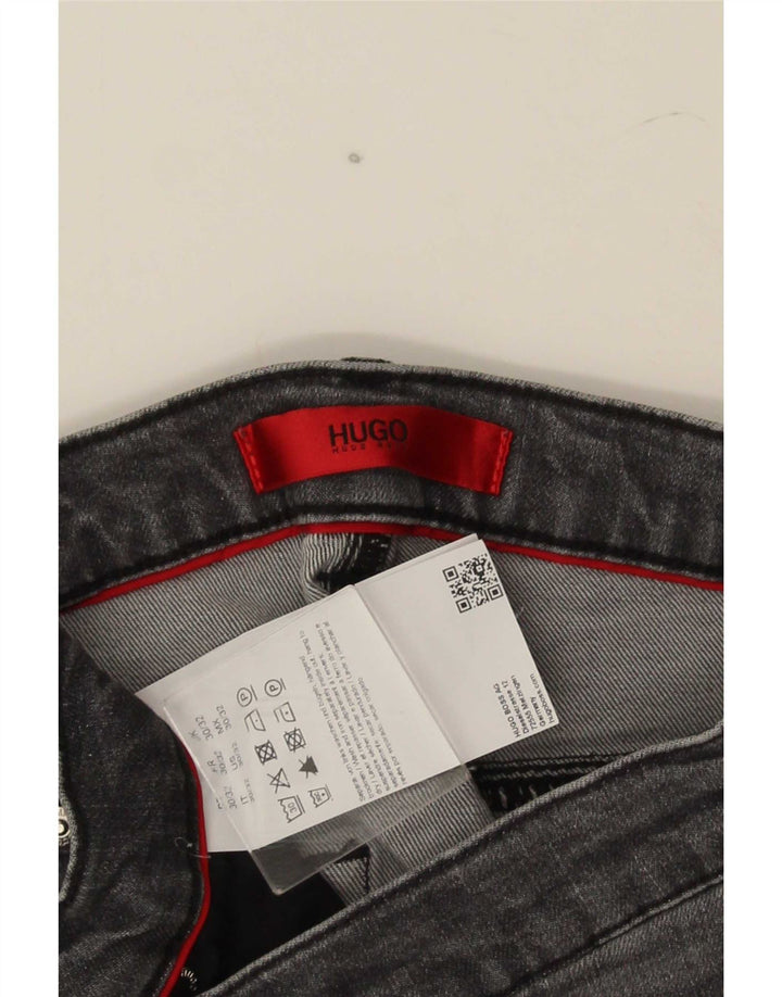 Jeans slim da uomo Hugo Boss W30 L32 cotone grigio