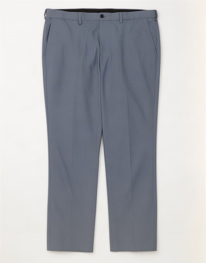 Pantaloni chino vestibilità regolare da uomo Marks & Spencer W40 L31 poliestere blu