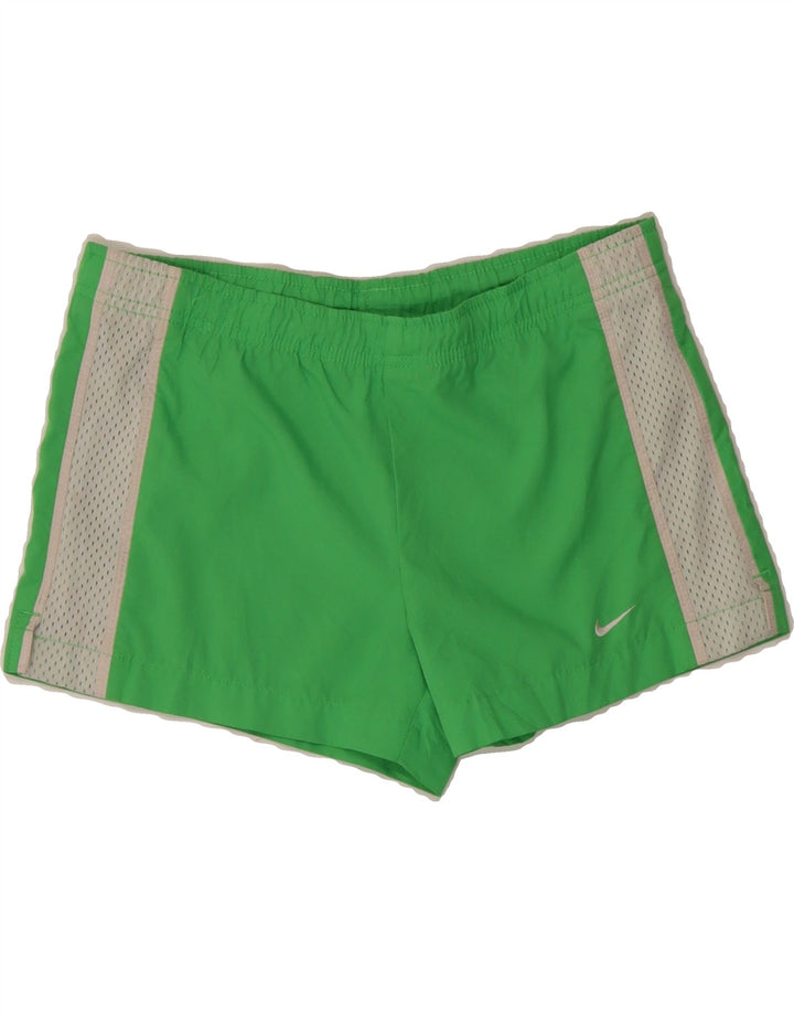NIKE Boys Sport Shorts 10-11 Years Medium Green Colourblock Polyester Vintage Nike and Second-Hand Nike from Messina Hembry 