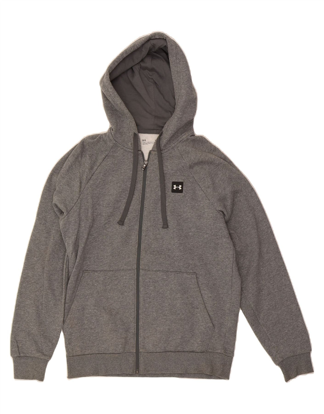 UNDER ARMOUR Mens Cold Gear Zip Hoodie Sweater Small Grey Cotton Vintage Under Armour and Second-Hand Under Armour from Messina Hembry 
