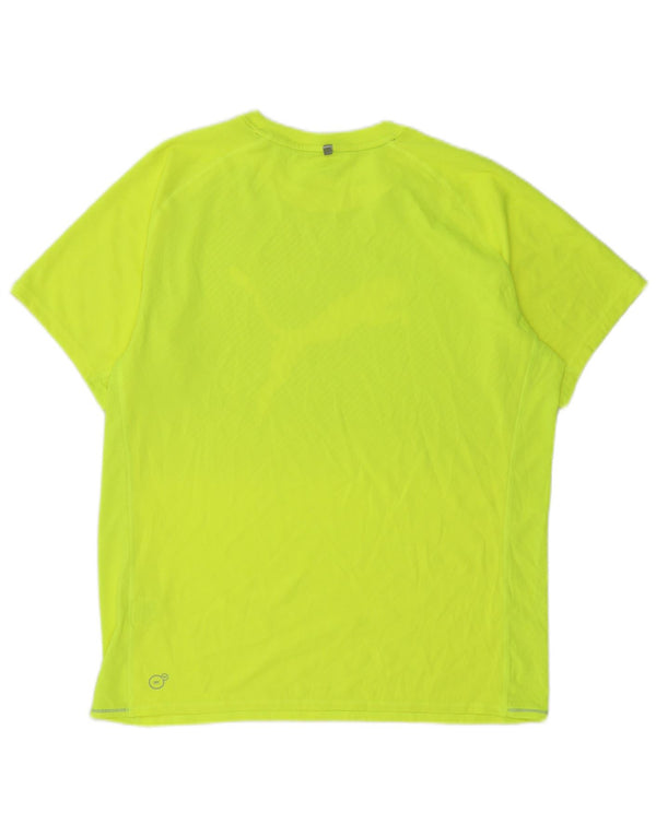 T-shirt grafica da uomo PUMA Top grande in poliestere gessato giallo