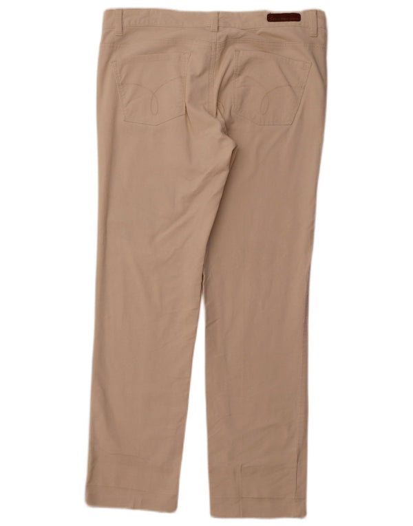 CALVIN KLEIN Pantaloni skinny in velluto a coste da donna US 12 Large W31 L28 Beige