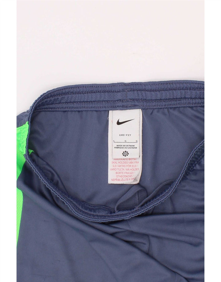 Pantaloncini sportivi Nike da ragazzo 12-13 anni Large Blu Colourblock in poliestere