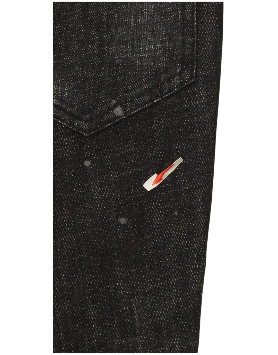 Jeans dritti da donna Dsquared2 IT 44 medio W30 L26 cotone nero