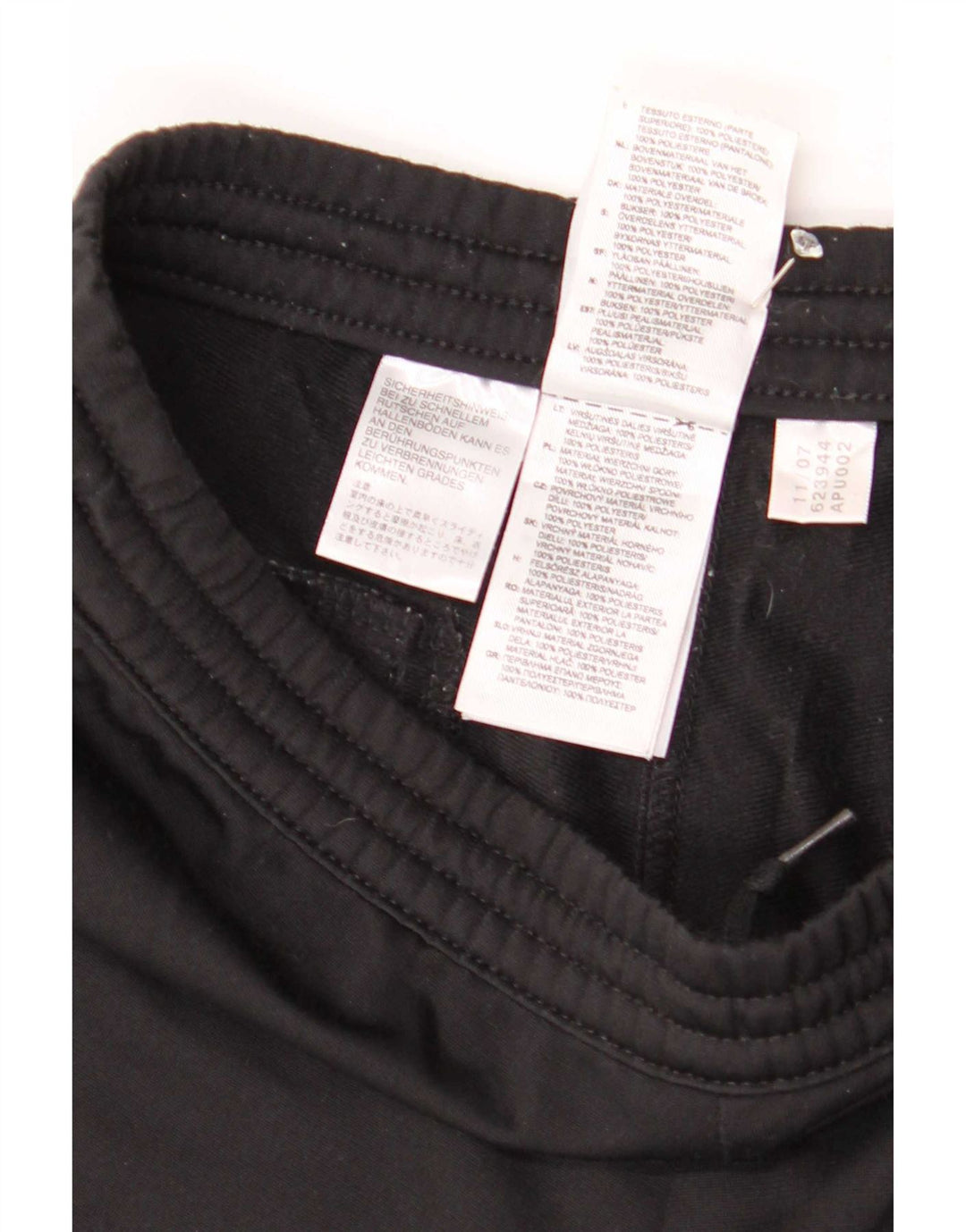 Pantaloni della tuta da donna Adidas UK 10 piccoli poliestere nero